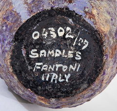 Marcello Fantoni Mid-Century Rough Glazed Stoneware Vase