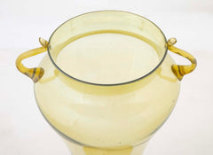 Murano Soffiato Green Glass Vase
