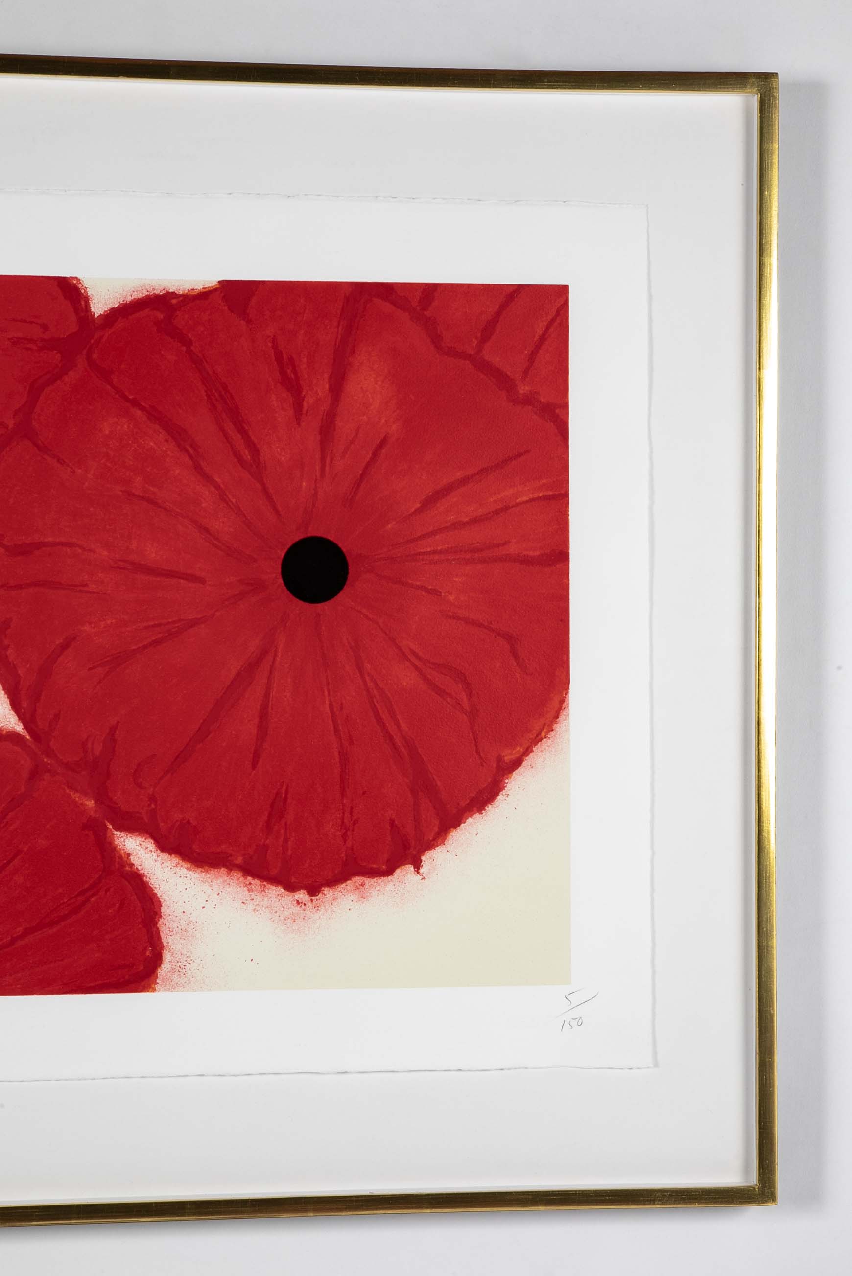 "4 Reds, 2002" Screen Print in Colors by Donald Sultan 5/150