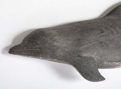 Set of Three Plaques of Carved and Painted Porpoises