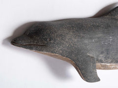 Set of Three Plaques of Carved and Painted Porpoises