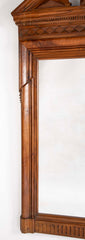 A Large 19th Century Neoclassical Carved Walnut Mirror