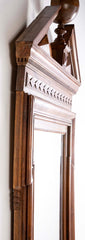 A Large 19th Century Neoclassical Carved Walnut Mirror