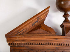 A Large 19th Century Neoclassical Carved Walnut Mirror