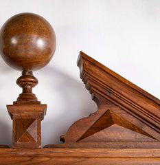 A Large 19th Century Neoclassical Carved Walnut Mirror