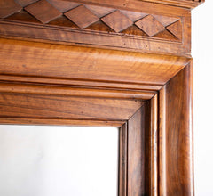 A Large 19th Century Neoclassical Carved Walnut Mirror