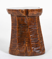 Hand Hewn Wood Granary Mortar Stool