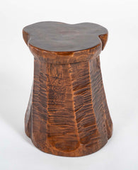 Hand Hewn Wood Granary Mortar Stool