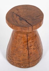 Hand Hewn Wood Granary Mortar Stool