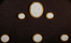 Set of 10 Octagonally Framed Italian Grand Tour Plaster Intaglios