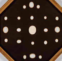 Set of 10 Octagonally Framed Italian Grand Tour Plaster Intaglios