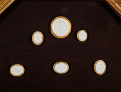 Set of 10 Octagonally Framed Italian Grand Tour Plaster Intaglios