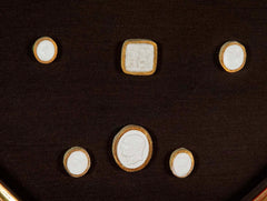 Set of 10 Octagonally Framed Italian Grand Tour Plaster Intaglios