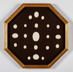 Set of 10 Octagonally Framed Italian Grand Tour Plaster Intaglios