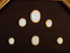 Set of 10 Octagonally Framed Italian Grand Tour Plaster Intaglios