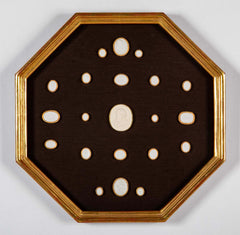 Set of 10 Octagonally Framed Italian Grand Tour Plaster Intaglios