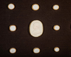 Set of 10 Octagonally Framed Italian Grand Tour Plaster Intaglios