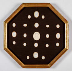 Set of 10 Octagonally Framed Italian Grand Tour Plaster Intaglios