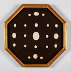 Set of 10 Octagonally Framed Italian Grand Tour Plaster Intaglios