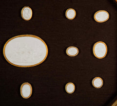 Set of 10 Octagonally Framed Italian Grand Tour Plaster Intaglios