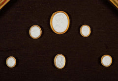 Set of 10 Octagonally Framed Italian Grand Tour Plaster Intaglios