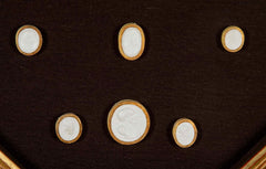 Set of 10 Octagonally Framed Italian Grand Tour Plaster Intaglios