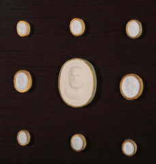 Octagonally Framed Italian Grand Tour Plaster Intaglios