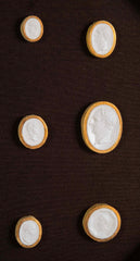 Octagonally Framed Italian Grand Tour Plaster Intaglios
