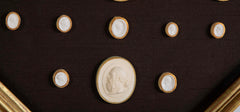 Octagonally Framed Italian Grand Tour Plaster Intaglios