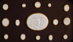 Octagonally Framed Italian Grand Tour Plaster Intaglios