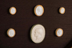 Octagonally Framed Italian Grand Tour Plaster Intaglios