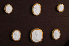 Octagonally Framed Italian Grand Tour Plaster Intaglios
