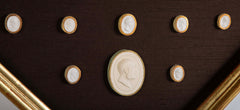 Octagonally Framed Italian Grand Tour Plaster Intaglios