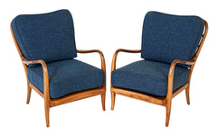 Pair of Danish Modern Armchairs by Fritz Hansen: Model 1605