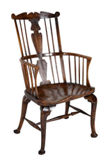 English Highback Windsor Armchair in Elm, Oak, and Yew