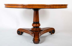 English Burl Wood Center Table
