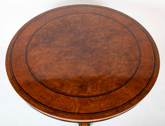 English Burl Wood Center Table