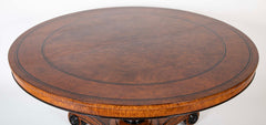 English Burl Wood Center Table