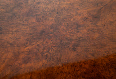 English Burl Wood Center Table