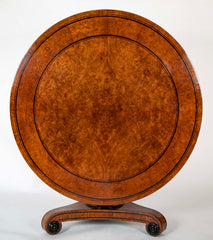 English Burl Wood Center Table