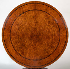 English Burl Wood Center Table