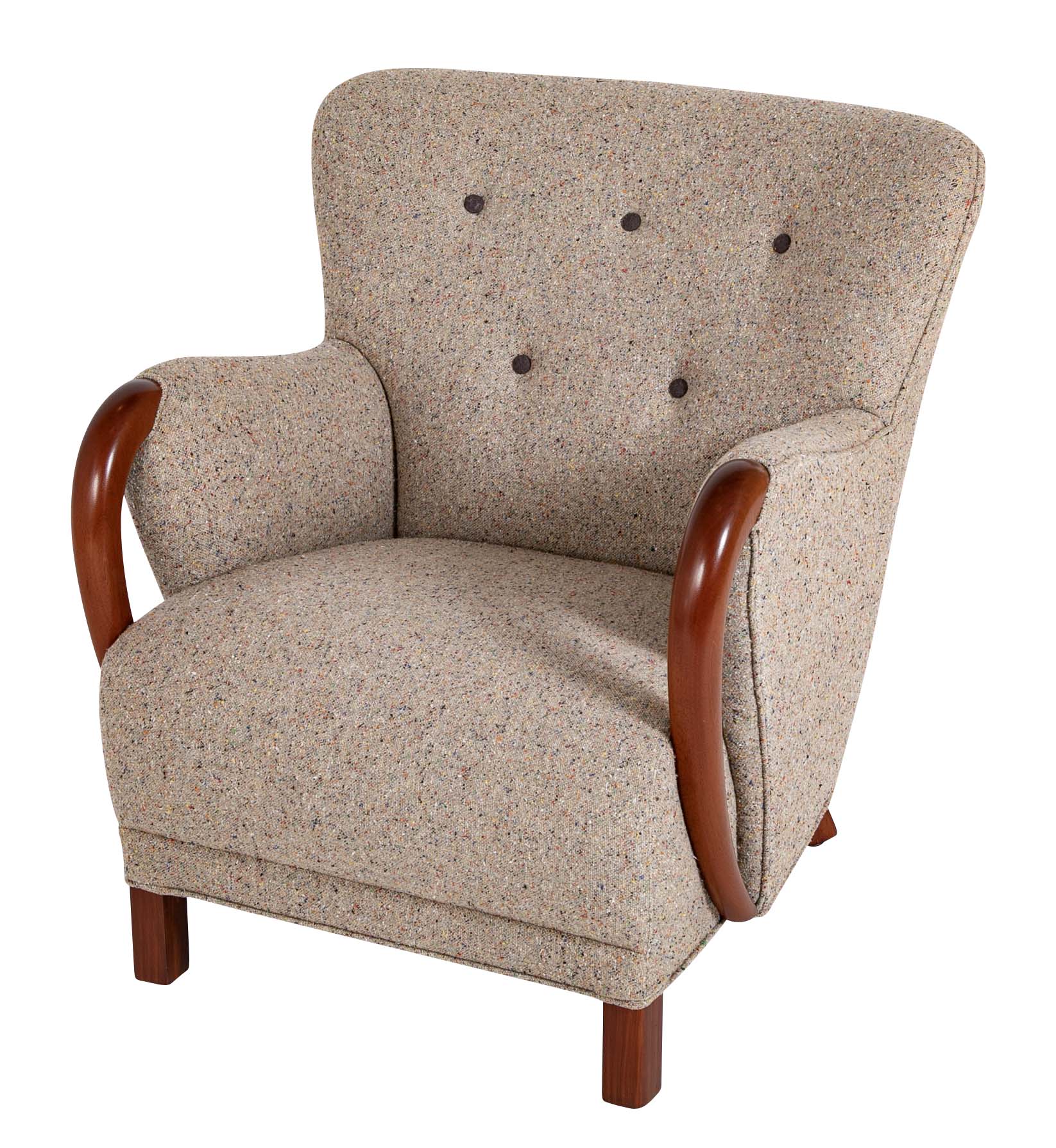 Armchair In The Manner of Viggo Boesen in BDDW fabric
