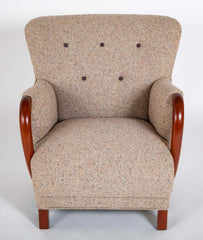 Armchair In The Manner of Viggo Boesen in BDDW fabric