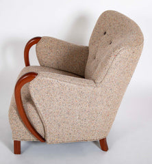 Armchair In The Manner of Viggo Boesen in BDDW fabric