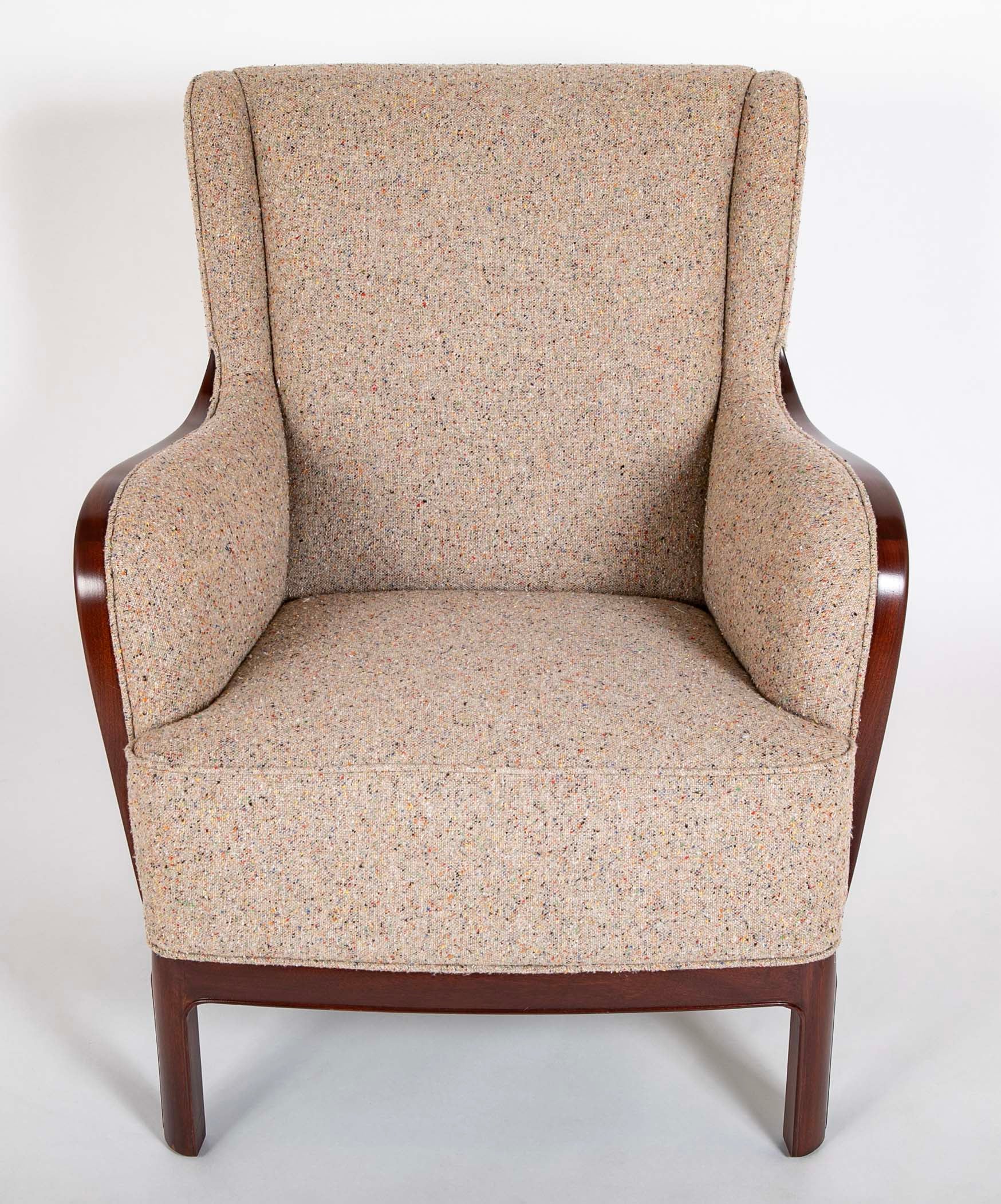 Frits Henningsen Mahogany Chair in BDDW fabric