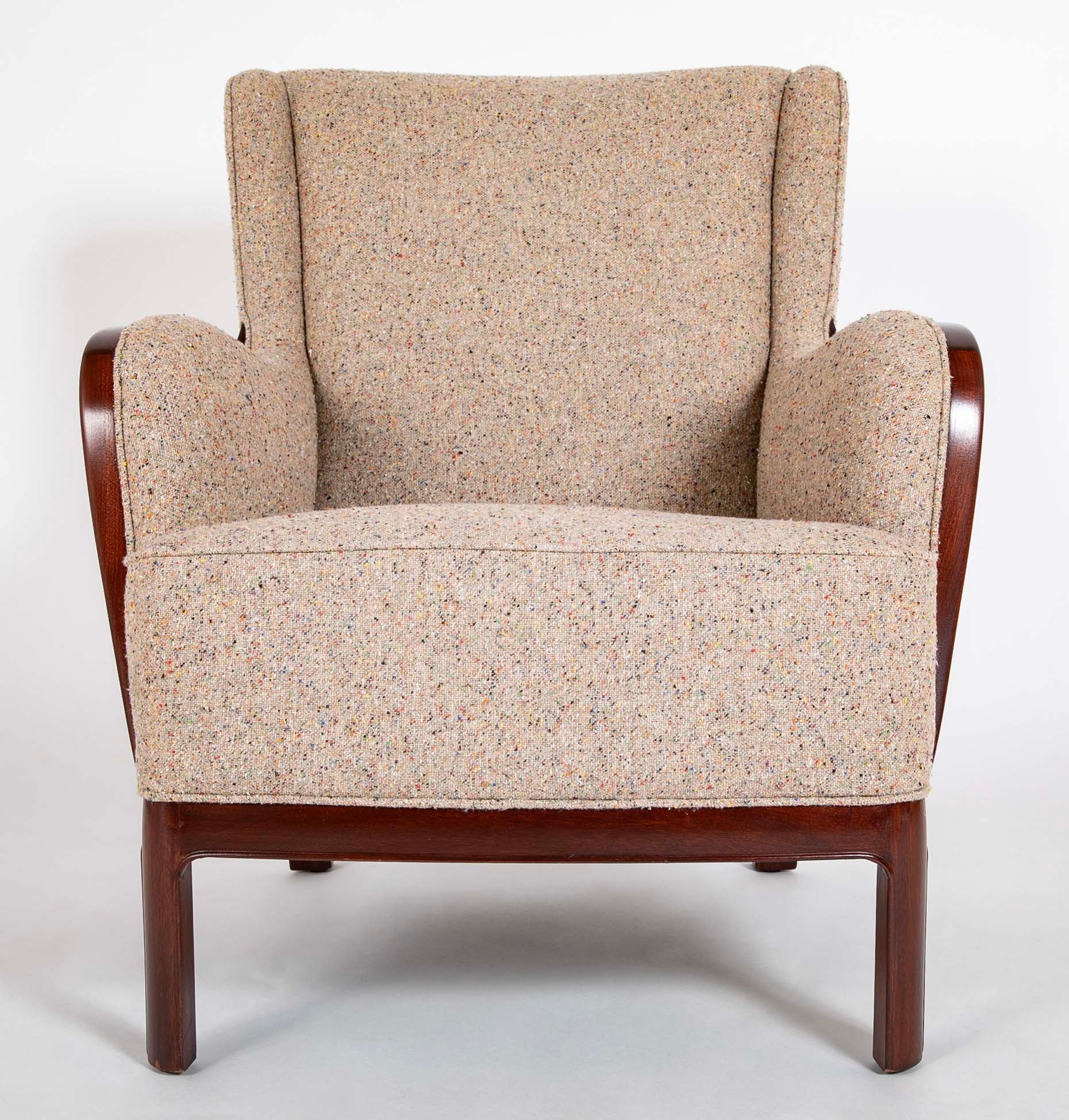 Frits Henningsen Mahogany Chair in BDDW fabric