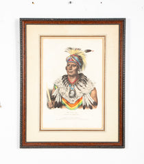 Hand-Colored Lithograph from “The History of the American Tribes of North America,” McKenney & Hall