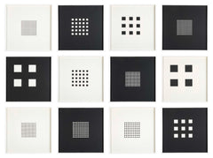 "Book AC" 12 Framed Hand Cut Slotted Sheets on Paper by Dietor Roth