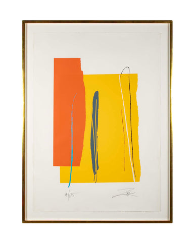 "Relatively" Screenprint in Colors by American Abstract Artist Larry Zox