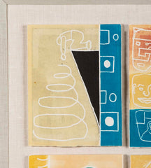 "Scratch Music" Set of 9 Woodcuts in Colors by Robin Winters